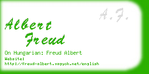 albert freud business card